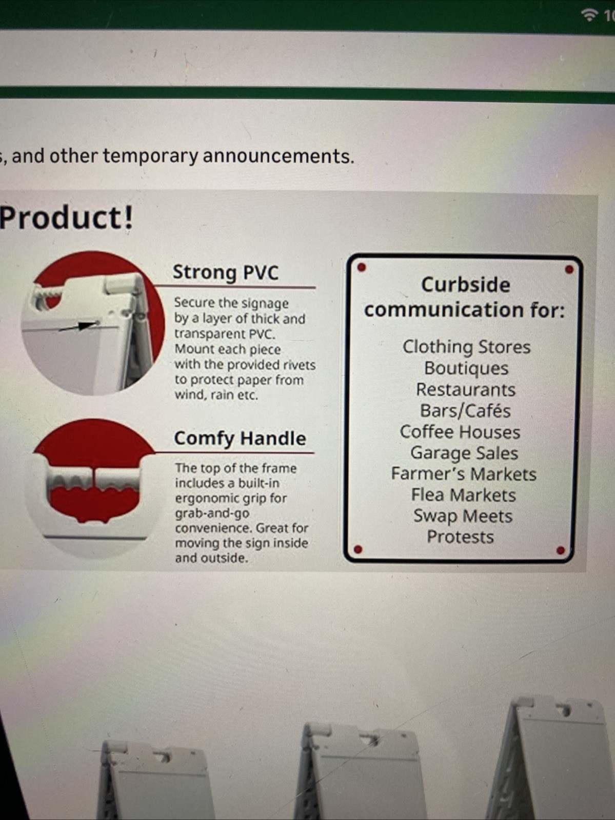 A-Frame Signboard 22”x28” Display Surface