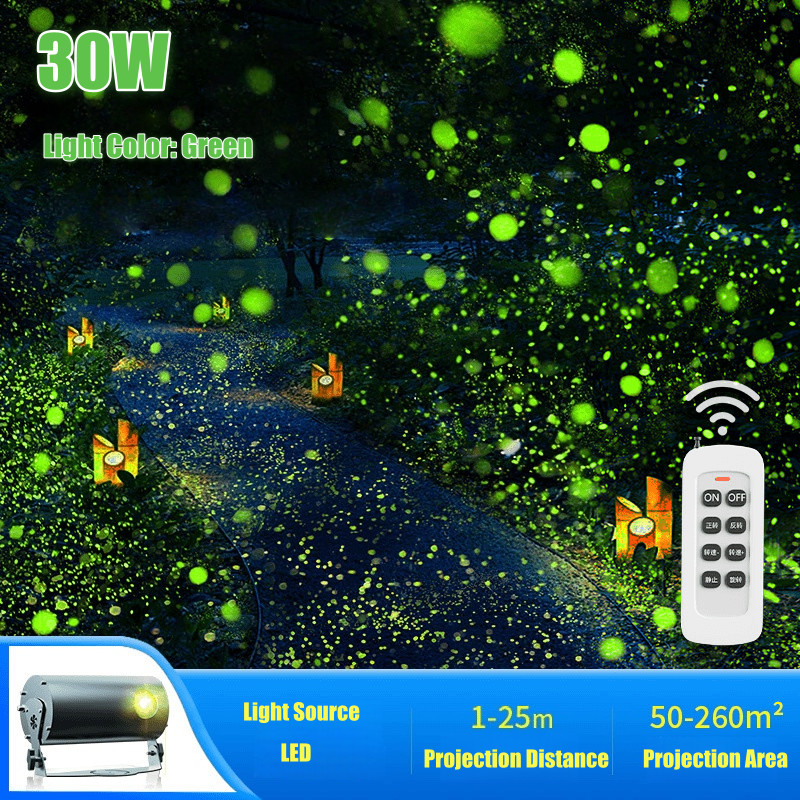 30W Outdoor Dynamic Firefly LED Starry Sky Projection Light For Home Garden Deco