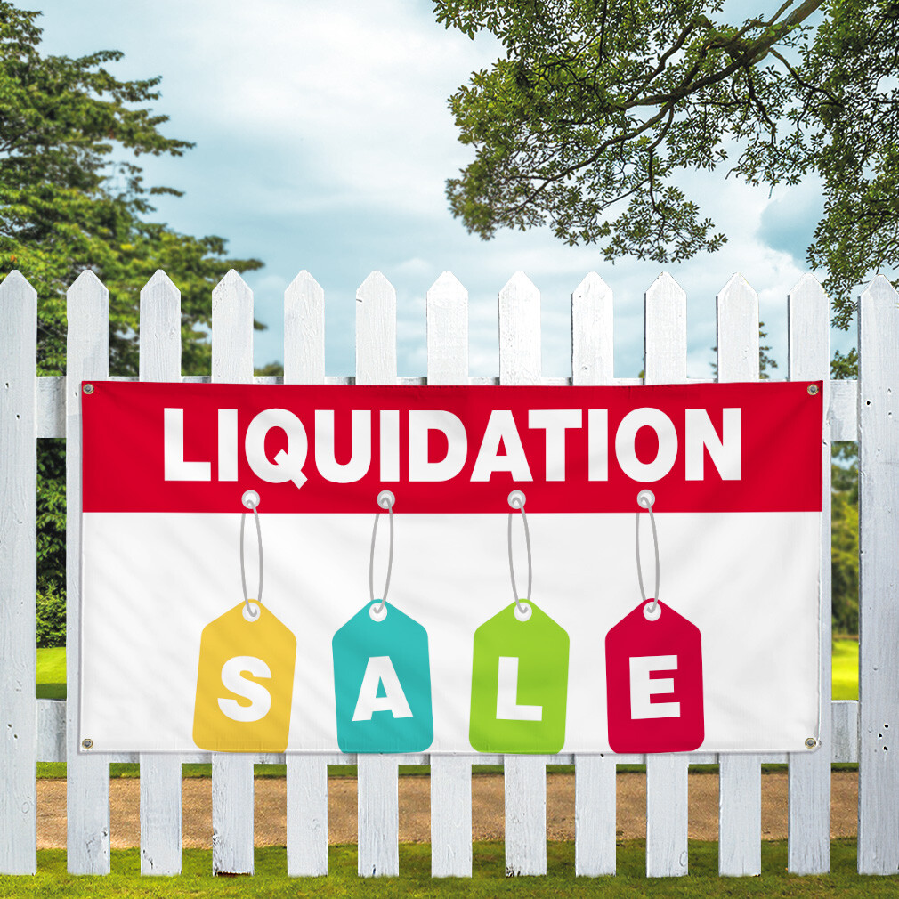 Vinyl Banner Multiple Sizes Liquidation Sale Advertising Printing B Business