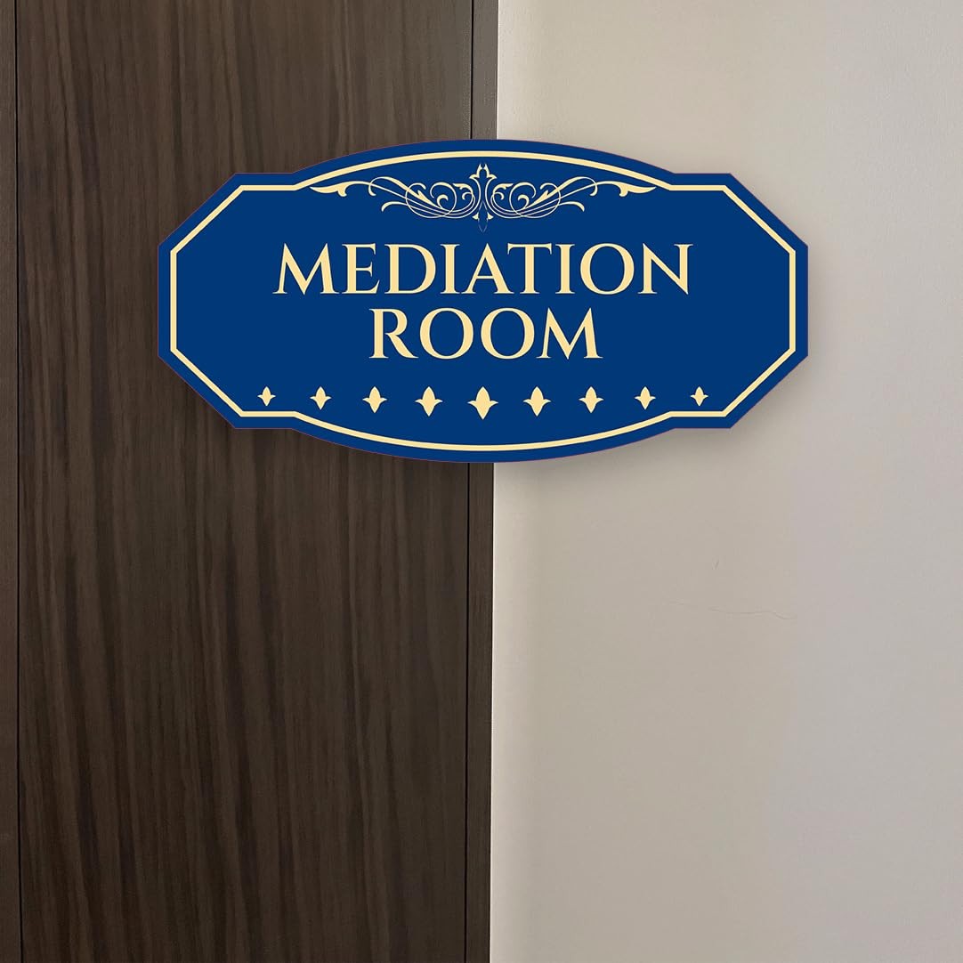 Victorian Plus Mediation Room Wall or Door Sign | Legal and Courtroom Decoration