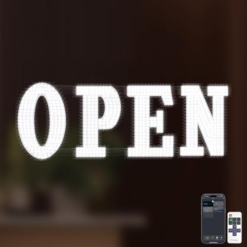 Jumbo 40″x14″ LED Open Sign with Timer & Remote – Dynamic Light Modes for Storef