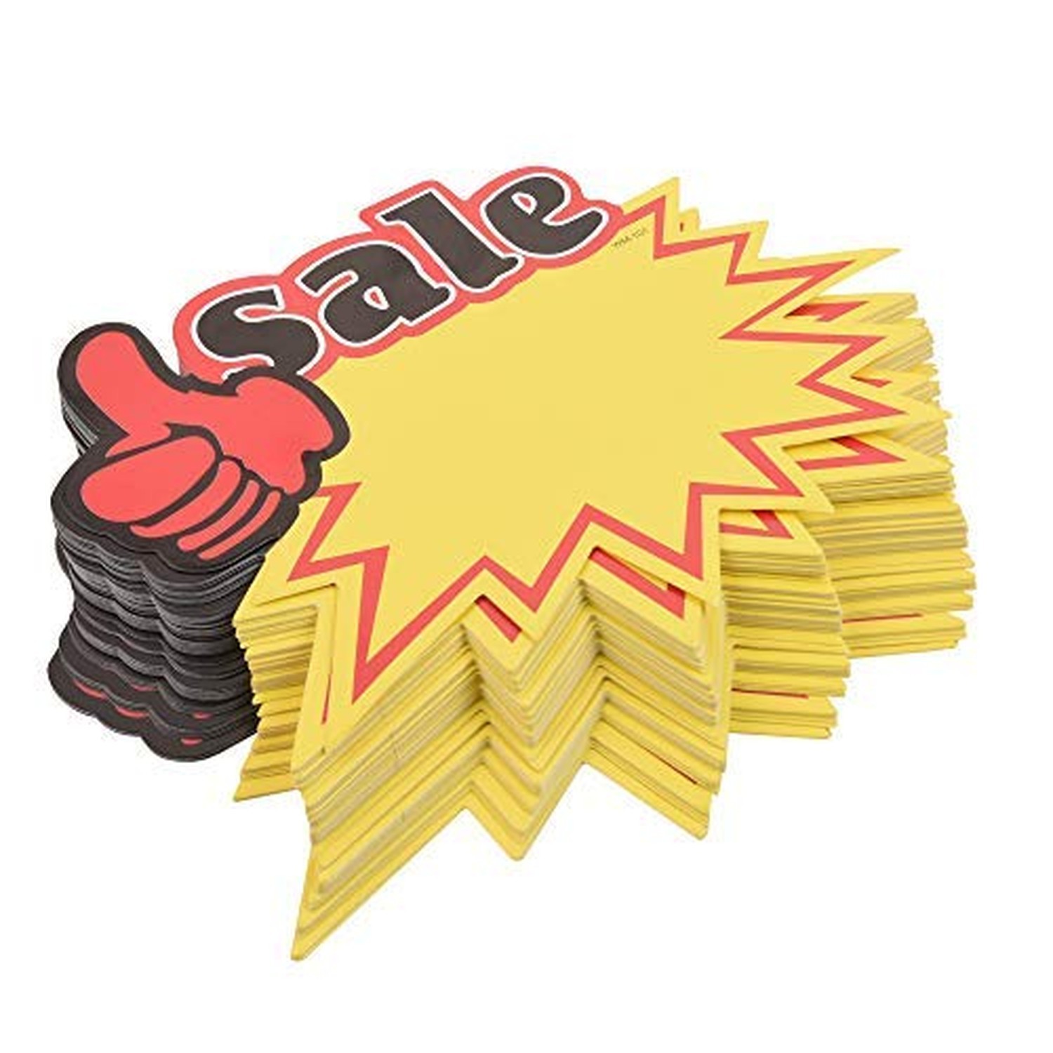 50pcs Blank Sales Promotion Retail Sale Signs with Bright Display Tags for St…