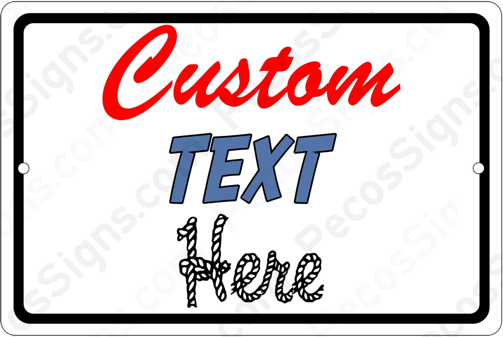 Custom Made 8″x12″ or 12″x8″ Aluminum Sign UV Protected Made in USA