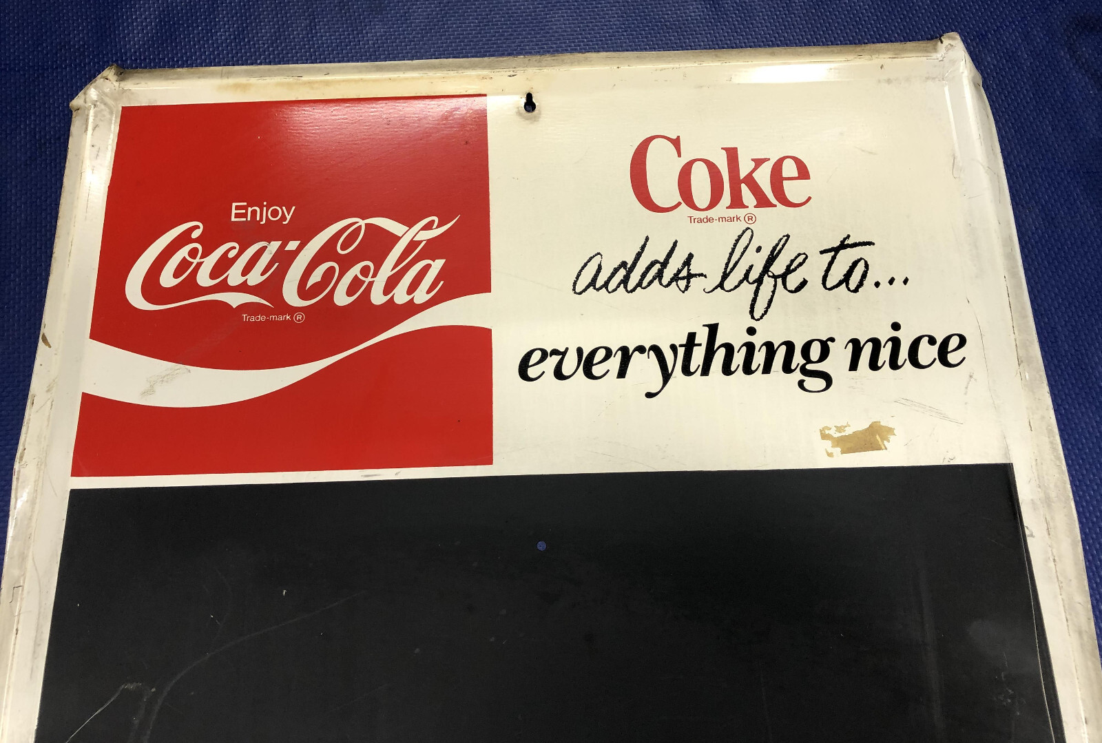 Coca Cola Chalkboard Sign 28” vintage menu adds life to everything nice metal