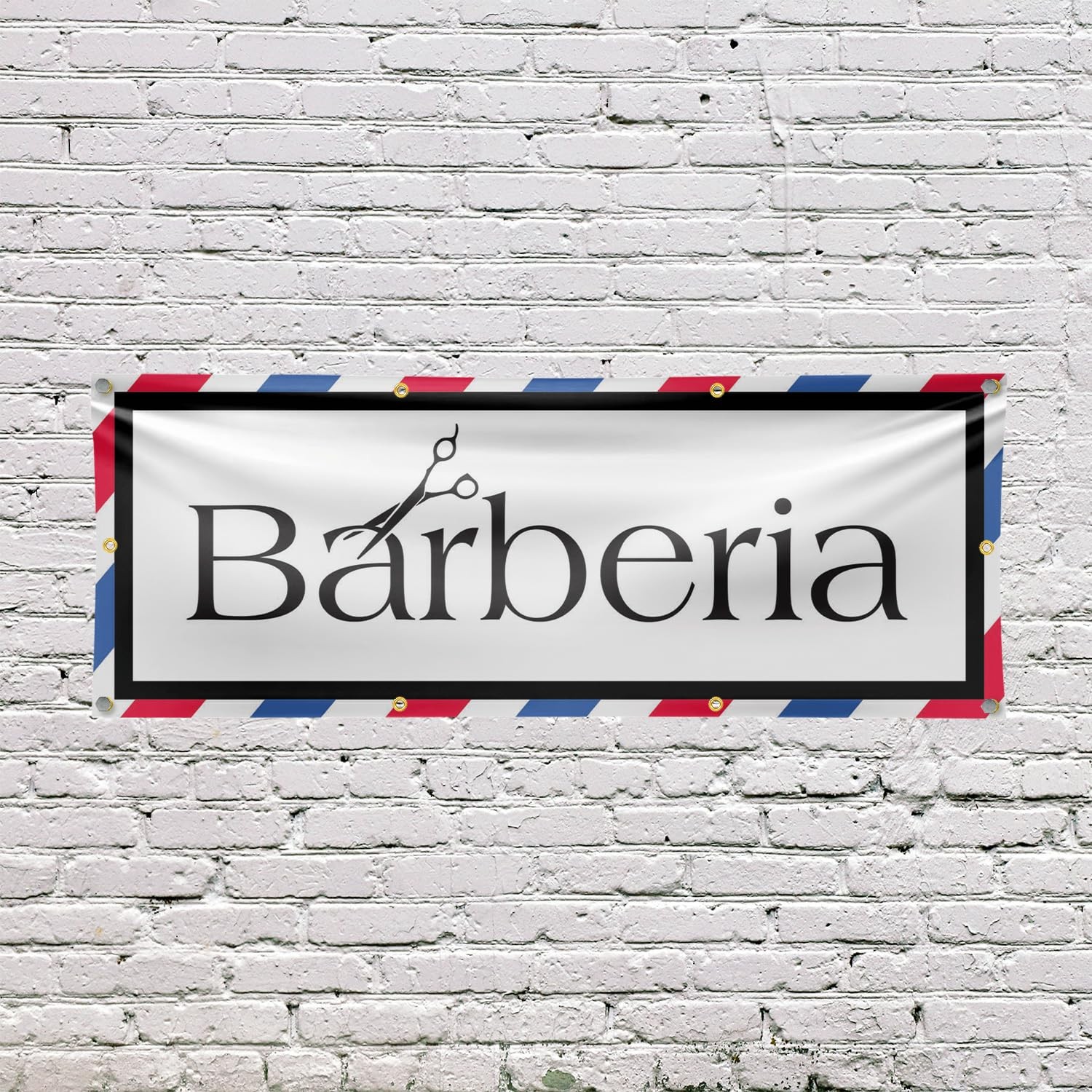 Signmission Barberia Banner Sign 36 X 96 13 Oz Vinyl Metal Single-Sided Outdoor