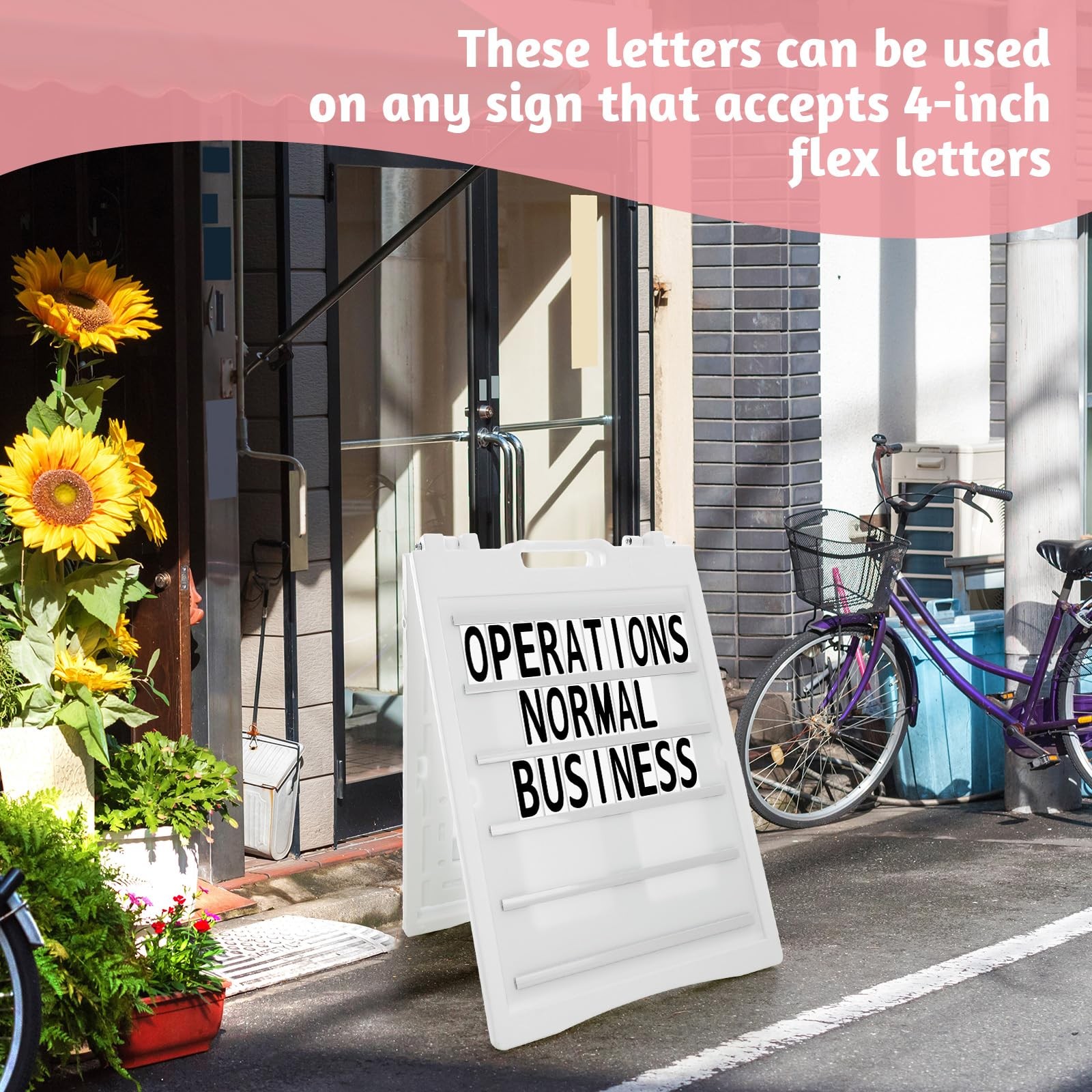 78 Pcs Letters for White Message Board Sidewalk Signs Swinging Sign Plastic L…