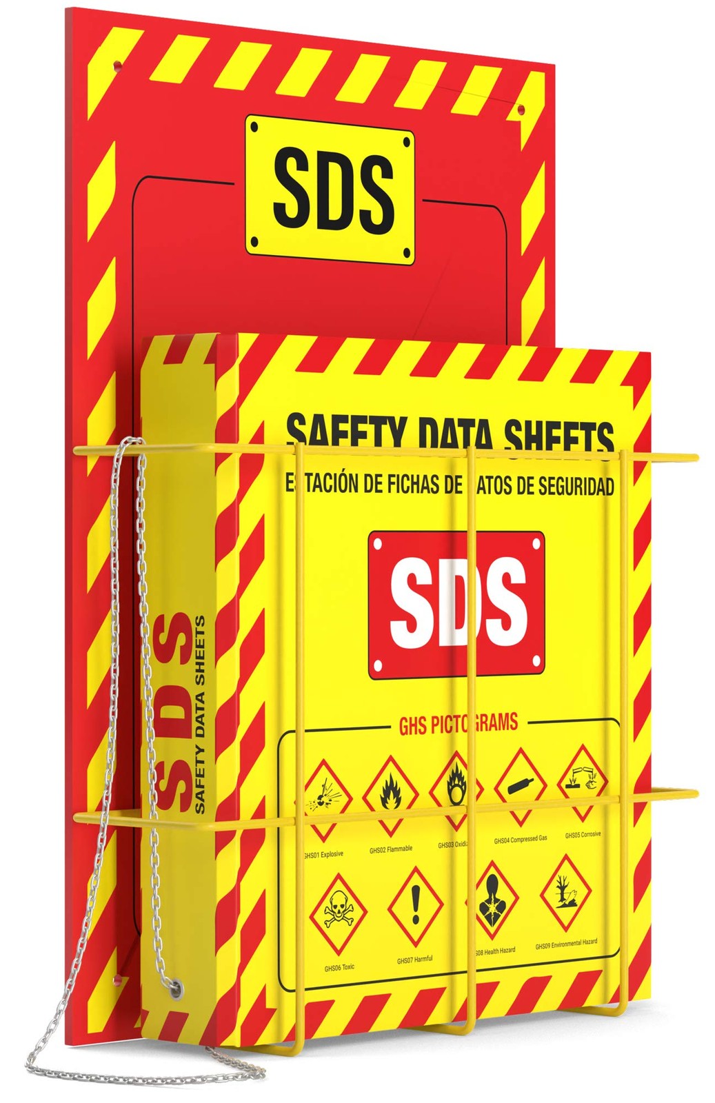 Vivlly Msds Wall Station 3 Sds Binder Wire Rack Osha/Ghs Safety Data Sheet