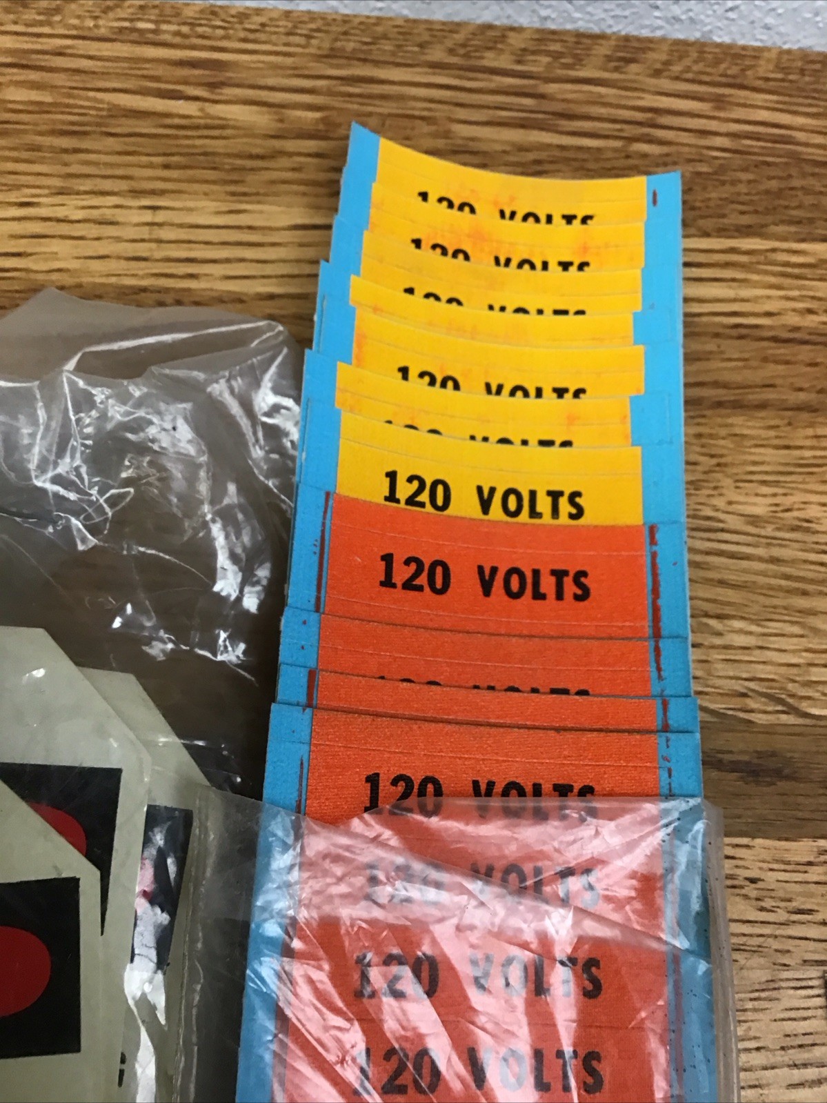 Lot Of Conduit Line Marker Orange Black110 115 120 208 220 240 480 Volt Stickers