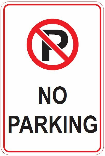 12”x18” Metal No Parking Signs