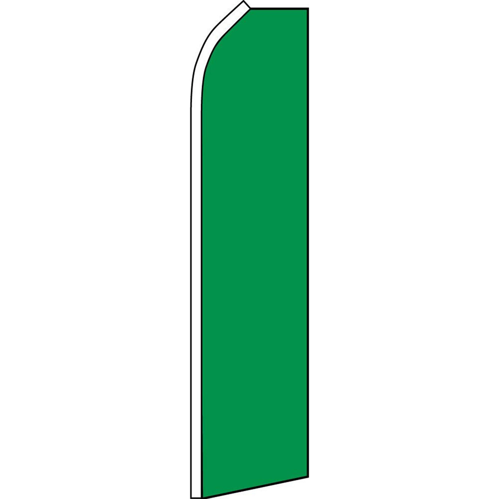 Solid Green 2 1/2 ft X 11 1/2 ft Swooper Flag