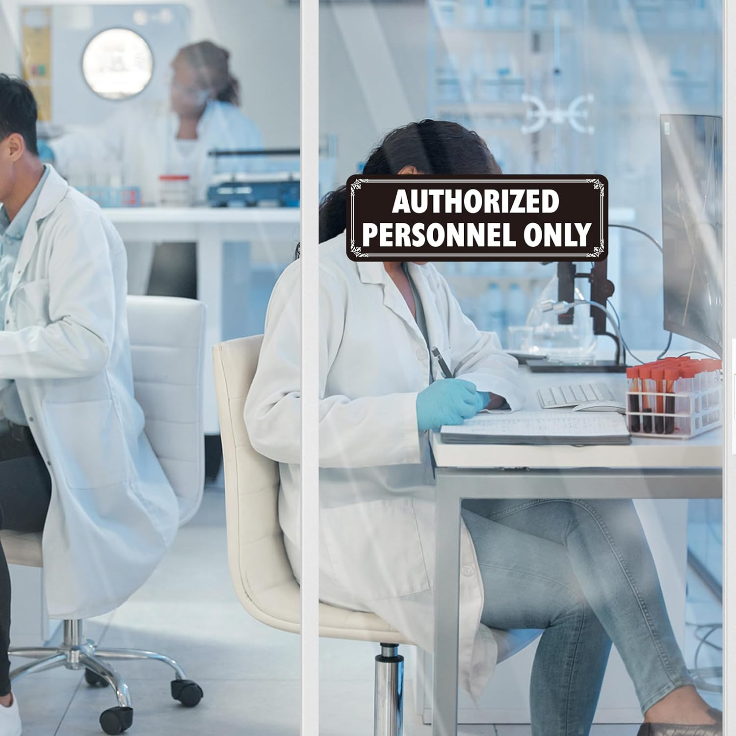 Authorized Personnel Only Sign 4 Pcs Heavy Duty Aluminum Door Signs Easy Install
