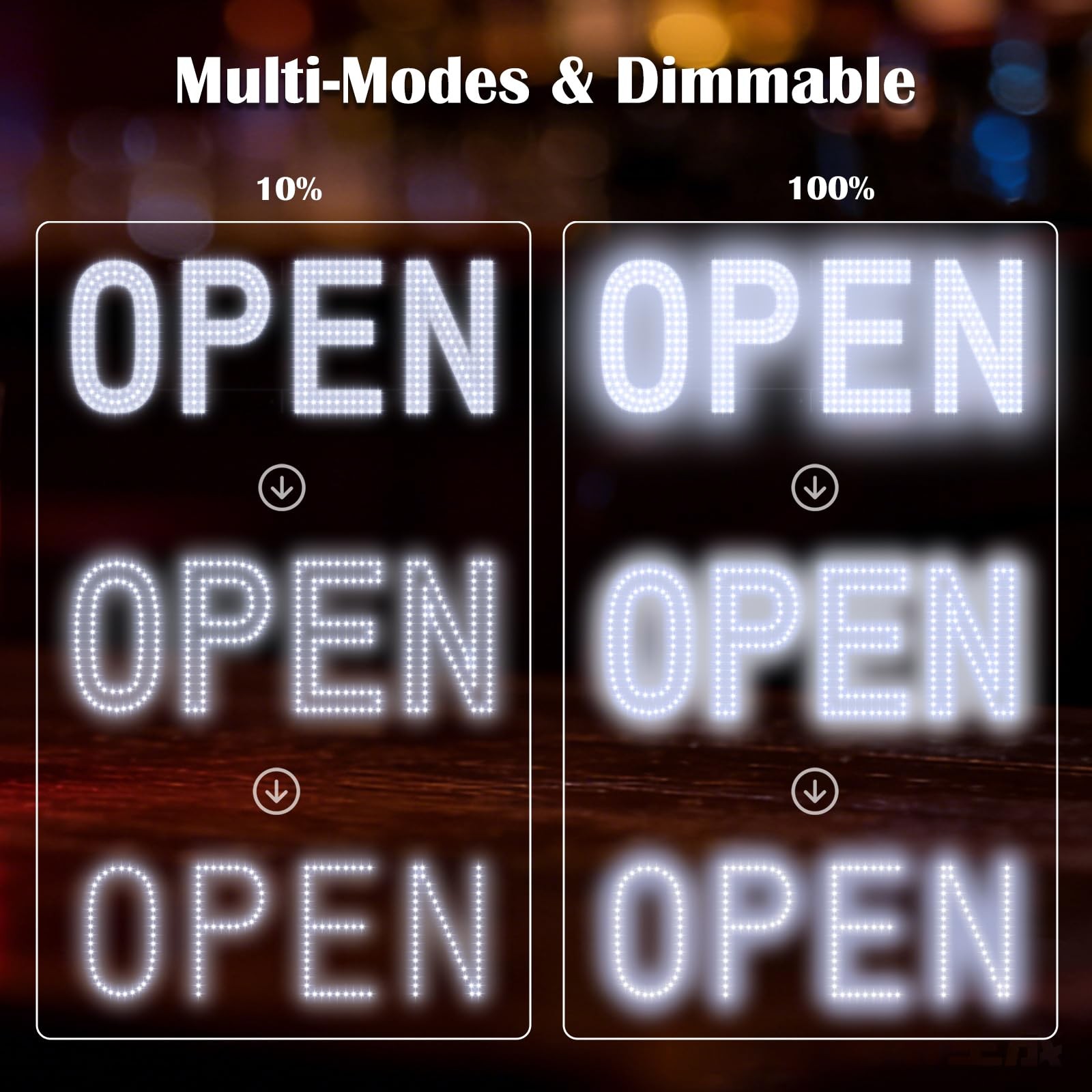 Open Signs for Business, 30″x10″ Ultra Bright LED Open Sign, Remote Control D…