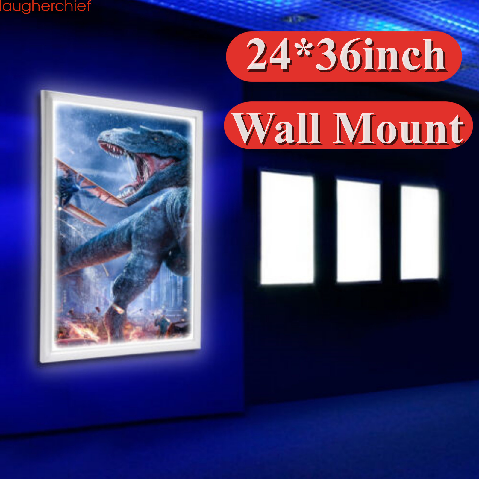 Wall Mount LED Light Box Movie Poster Display 24″x36″ Advertising Frame Store US