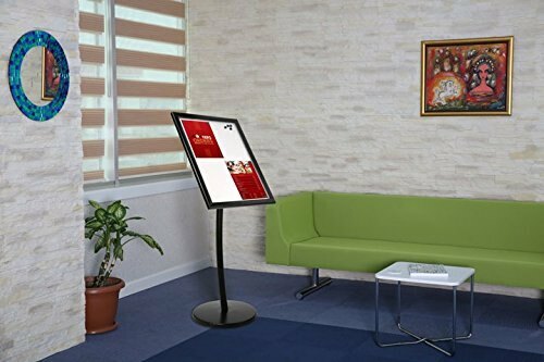 Floor Standing Universal Showboard with Magnet 4x(8.5×11)” Lockable Menu Holder