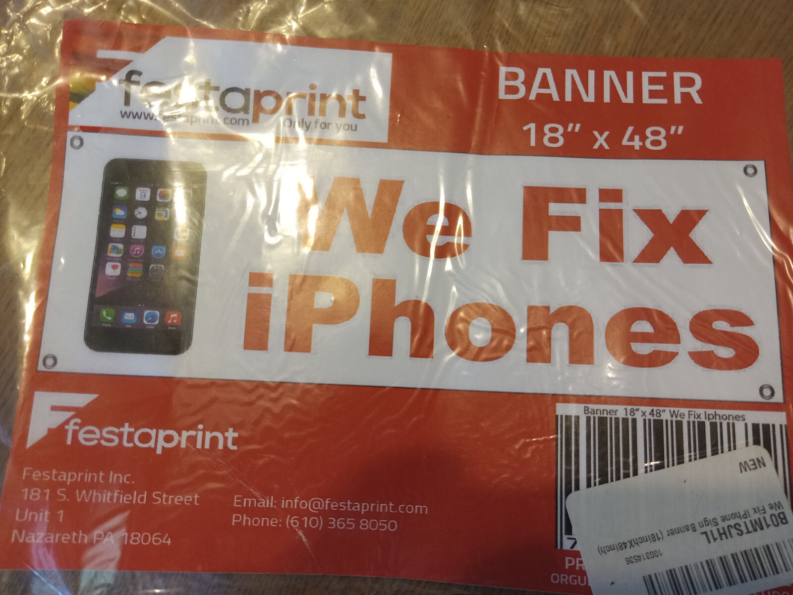 “WE FIX IPHONES” Vinyl Banner Sign Bar Restaurant & Food 18″X48″