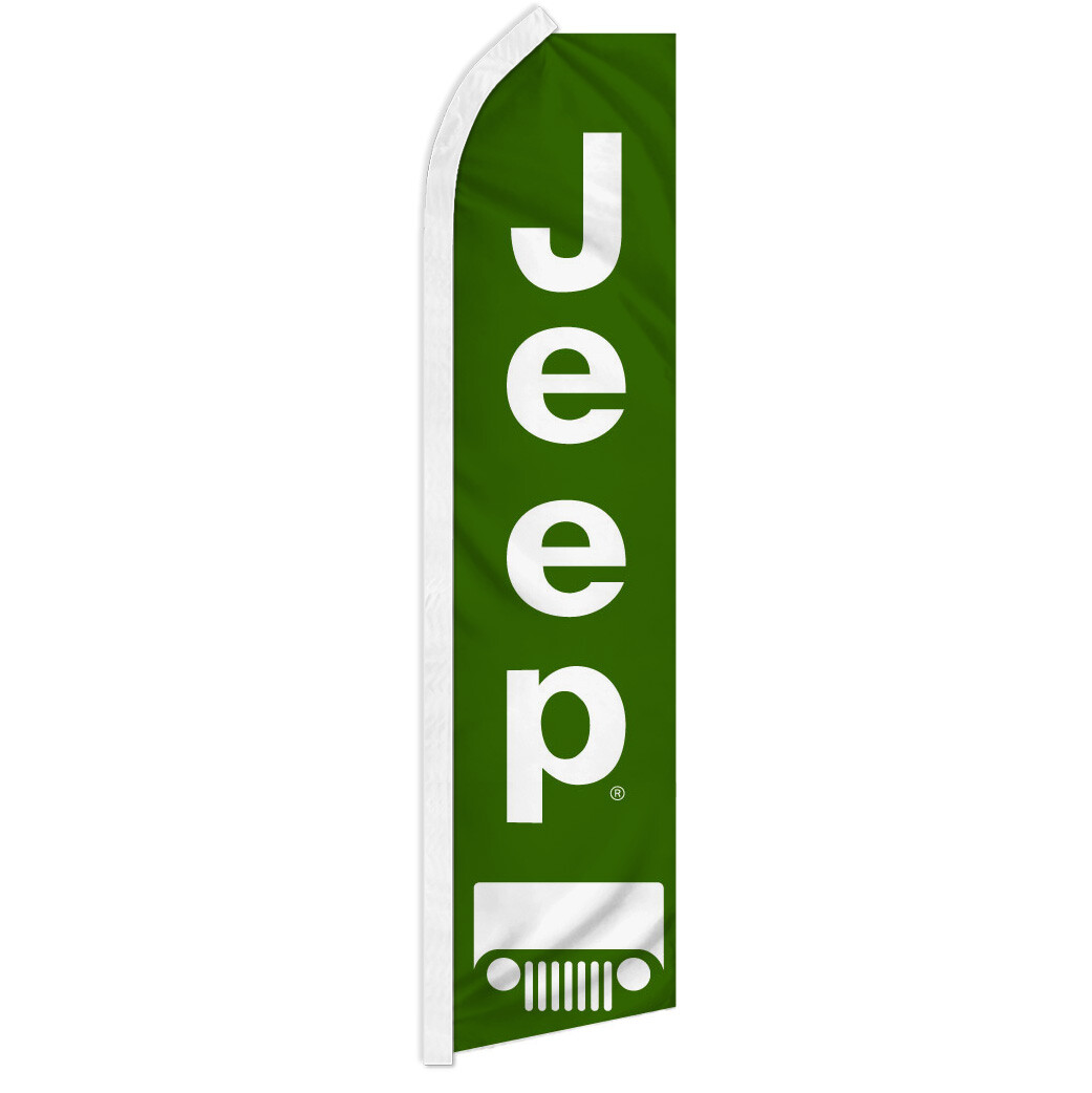 Jeep Advertising Flag Advertising Swooper Feather Flag Auto Dealership
