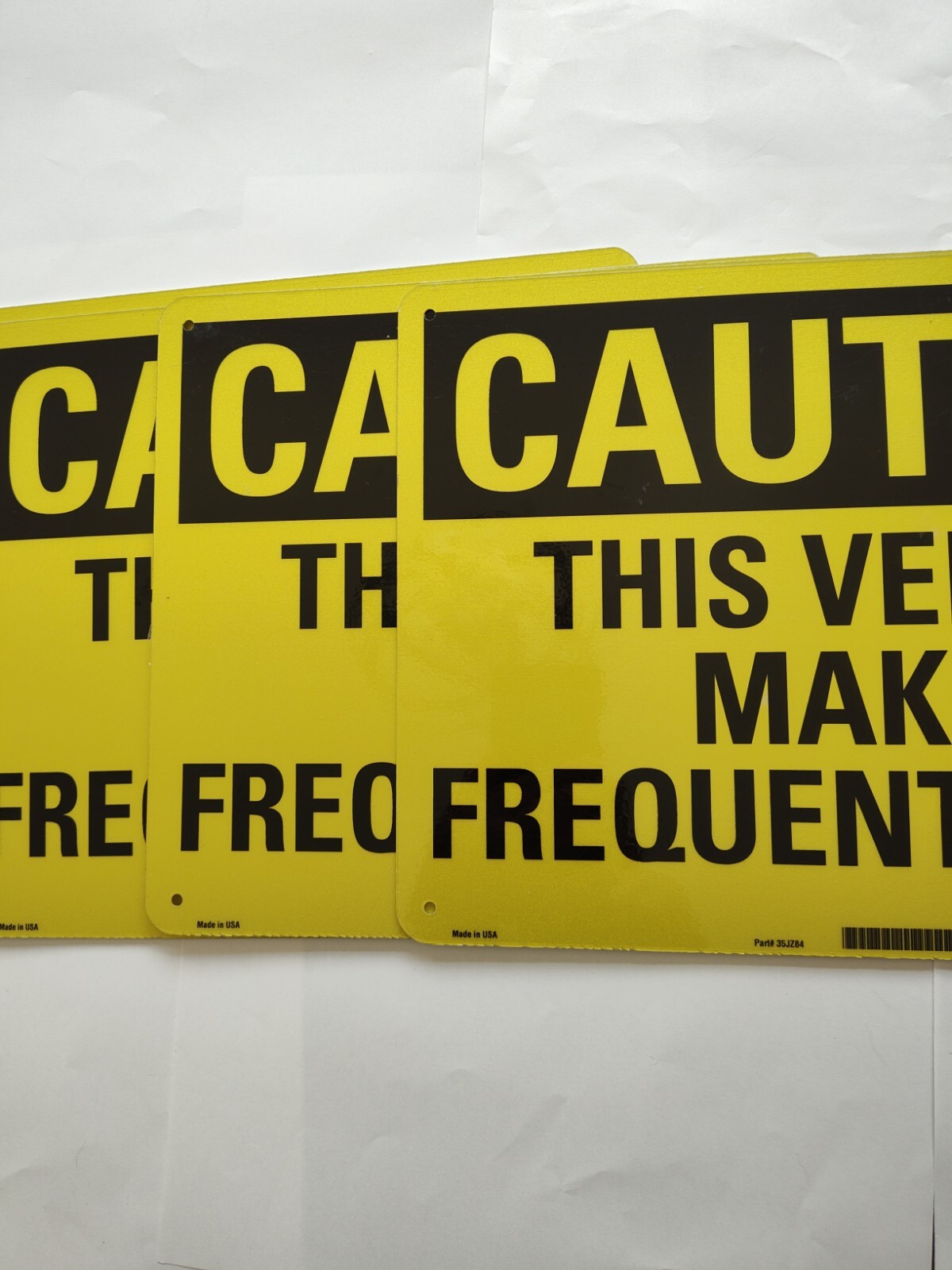 LYLE U4-1724-NA_14x10 Caution Sign,10 in x 14 in,Aluminum