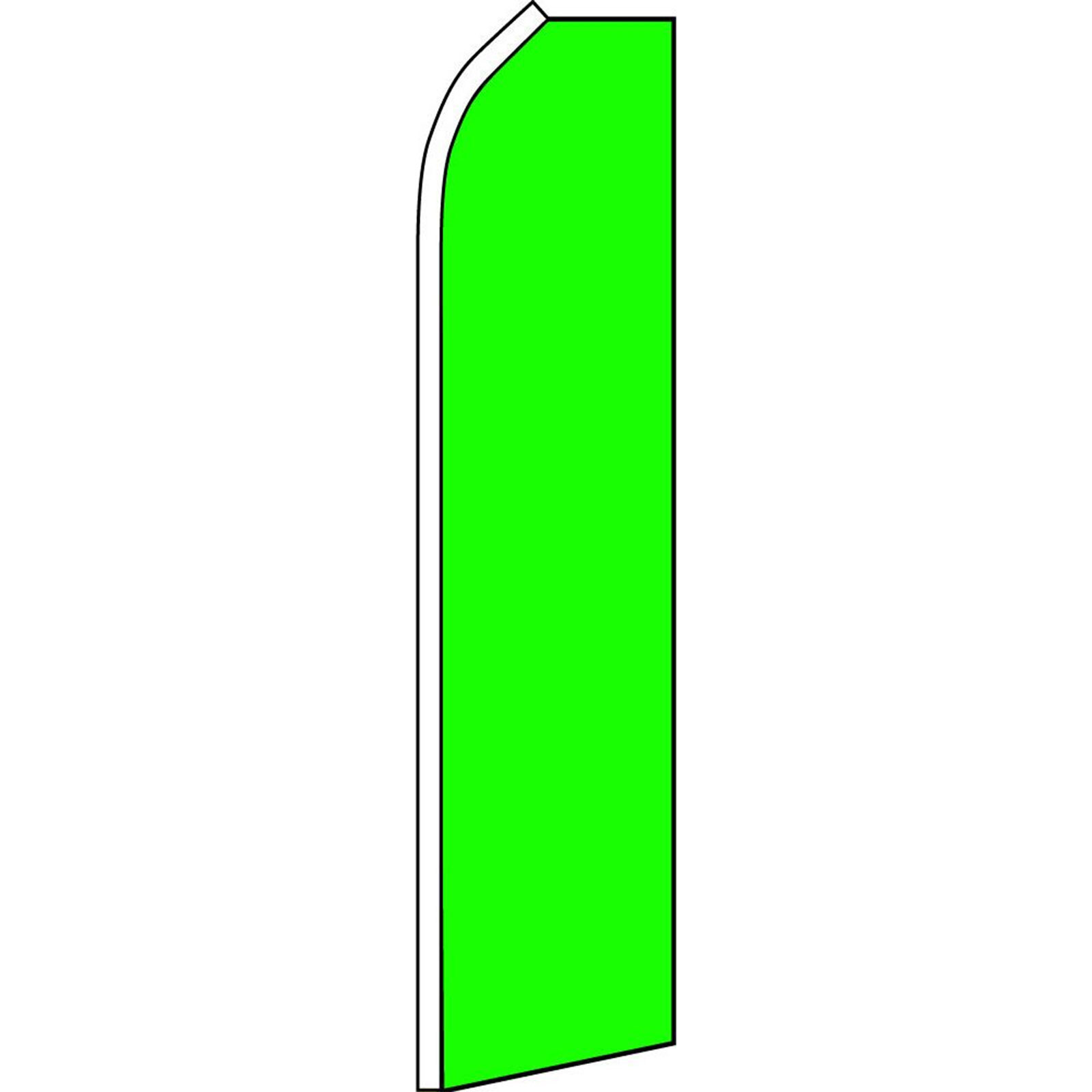 Solid Lime Green 2 1/2 ft X 11 1/2 ft Polyester Swooper Flag