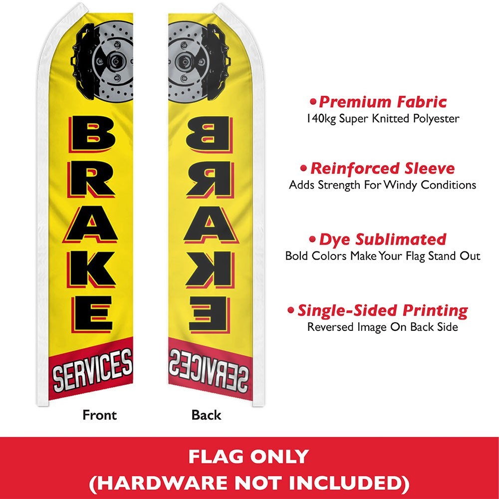 Brake Services Advertising Swooper Feather Flutter Flag Mechanic