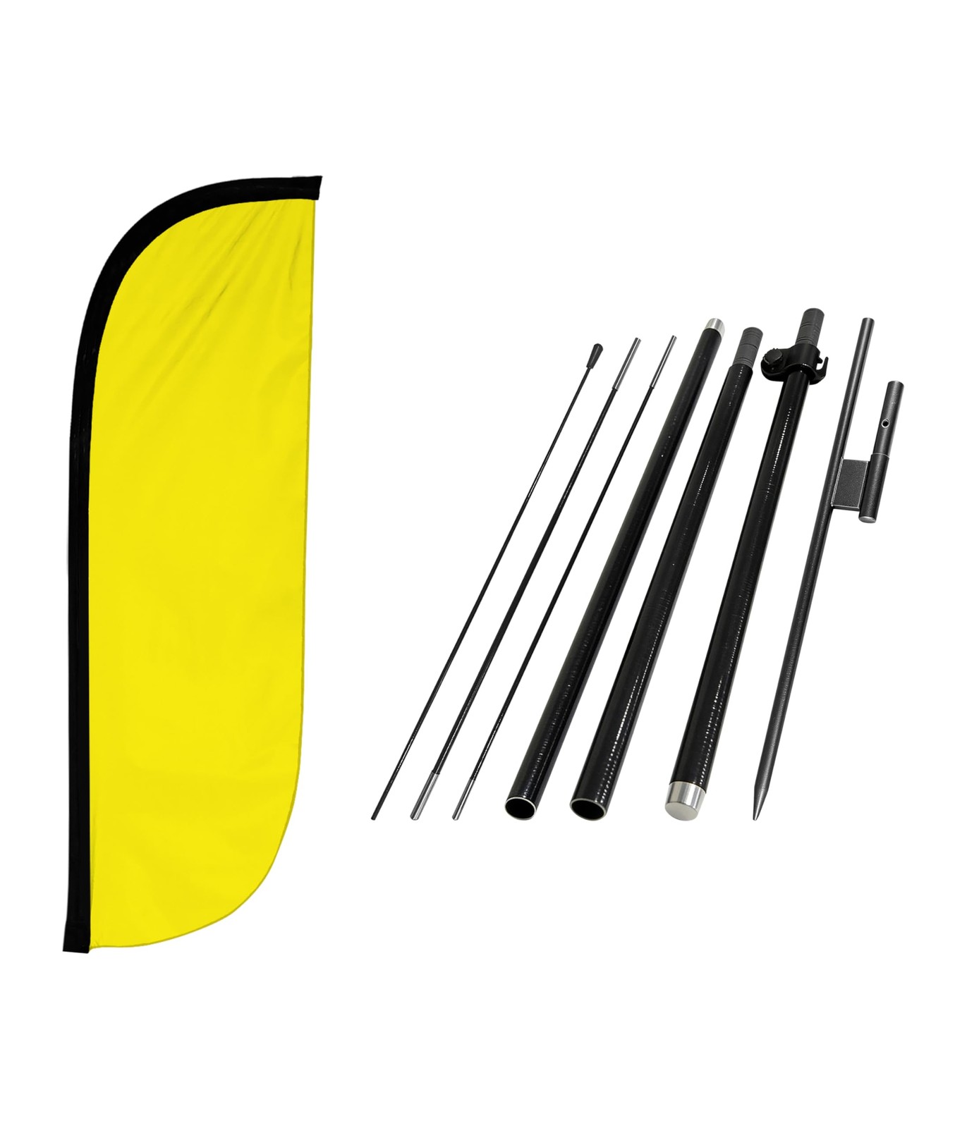 Lookourway Feather Flag Pole Kit – 7 Feet Tall Advertising Flag Banner