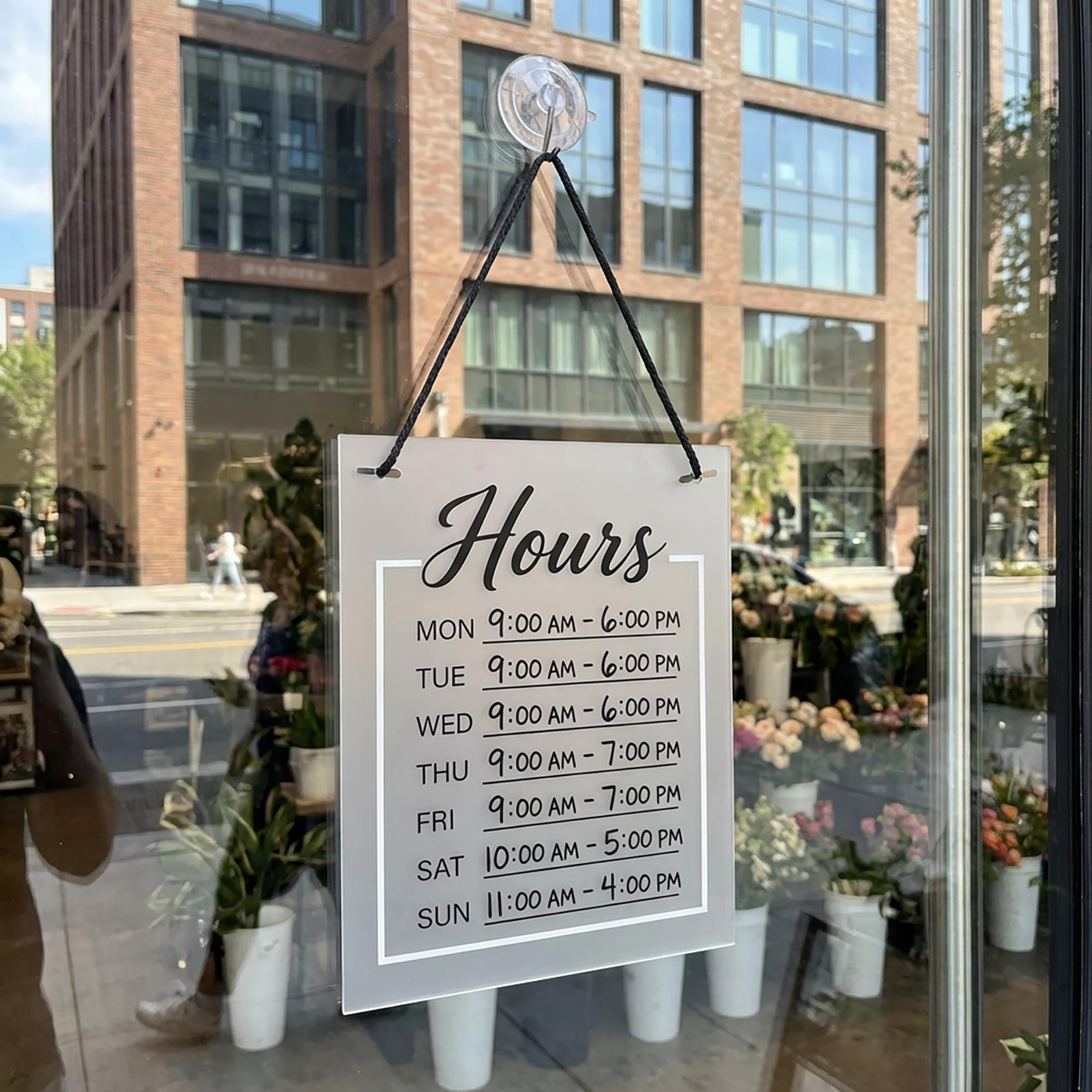 EliteSign Business Hours Sign Customizable, Dry Erase Store Hours Sign with R…