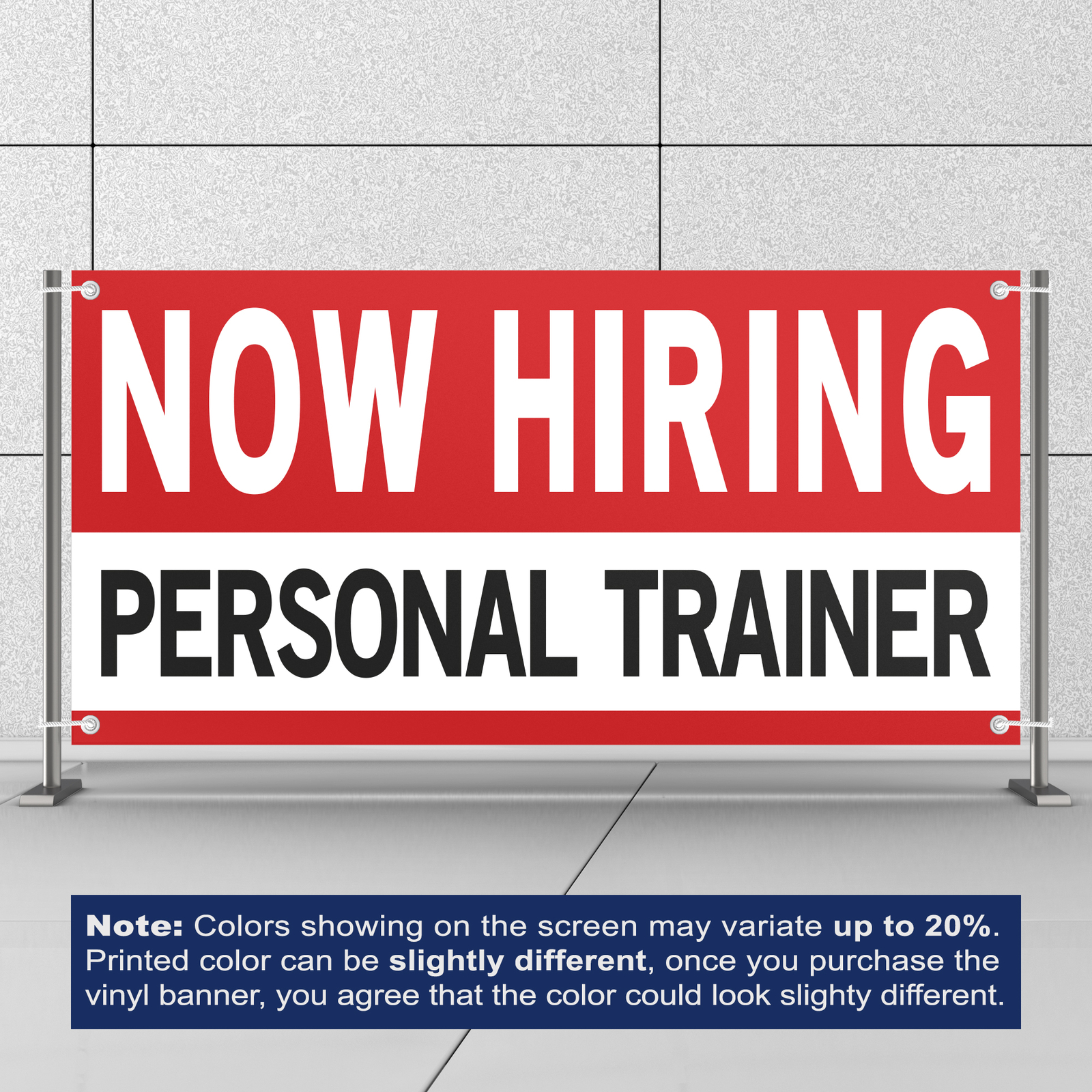 Now Hiring Personal Trainer 13 oz Heavy Duty Vinyl Banner Fitness Coach Sign