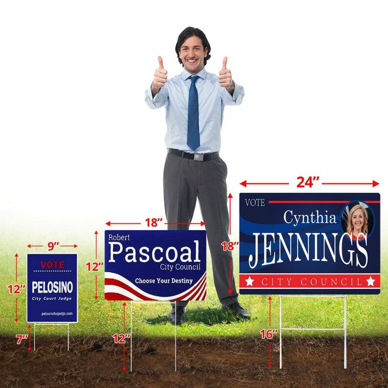 Anley Custom Yard Signs with Stake – Personalized Blank Corrugated Lawn Sign