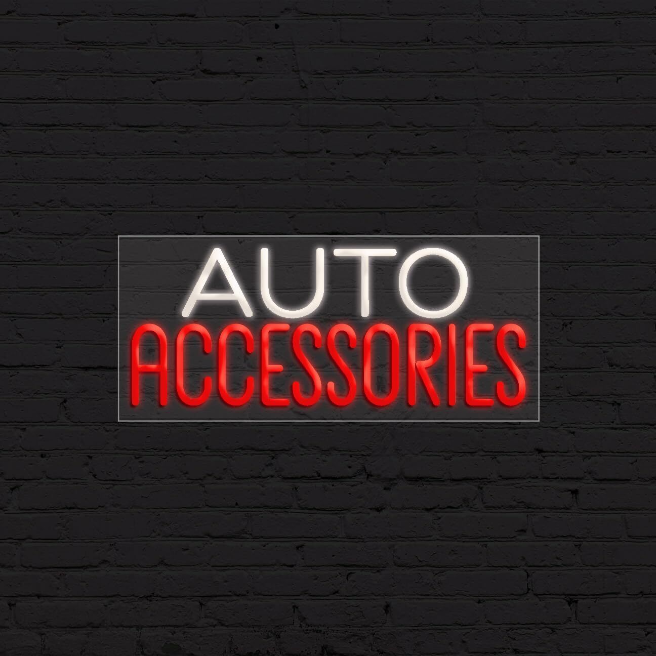 Auto Accessories Sign for Business Displays | LED Flex Neon | 32″W x 13″H x 1″D