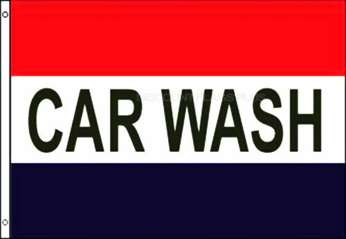 CAR WASH Flag 3×5 Polyester-New