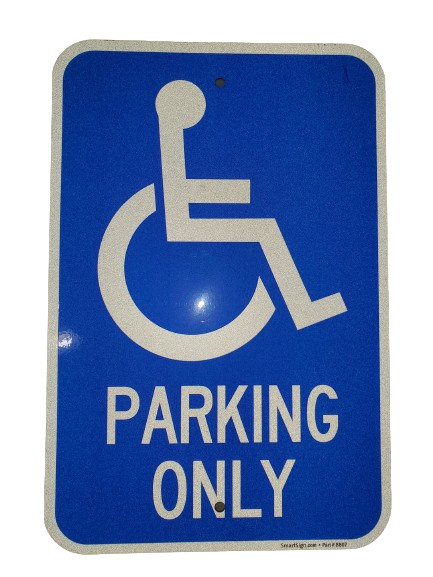 Handicap Disabled Parking Only Sign 12″ x 14″ Reflective ACM Engineer Grade
