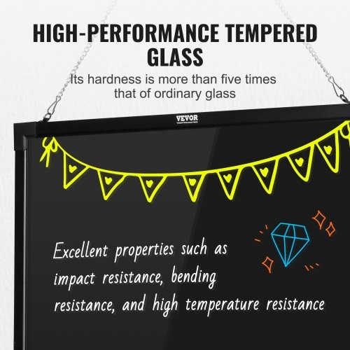 LED Message Writing Board 32″x24″ Illuminated Erasable Lighted Chalkboard
