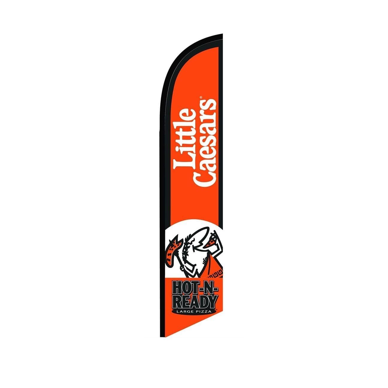 Little Caesars Orange Swooper Flutter Feather Flag | 3ft W x 11.5ft Tall