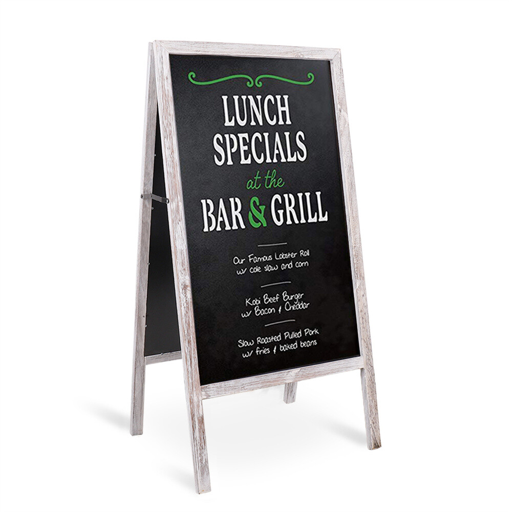 Heavy Duty Outdoor A Frame Sandwich Board Sidewalk Chalkboard Memo Sign Magnetic