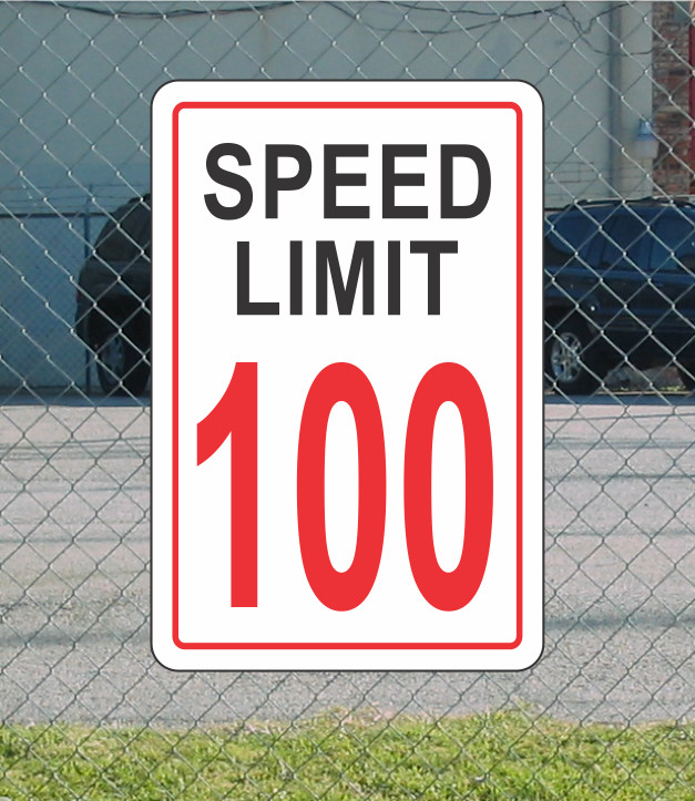 RED Speed Limit 100 Metal Sign for Street Road Highway Parking Lot 12″x18″ mph