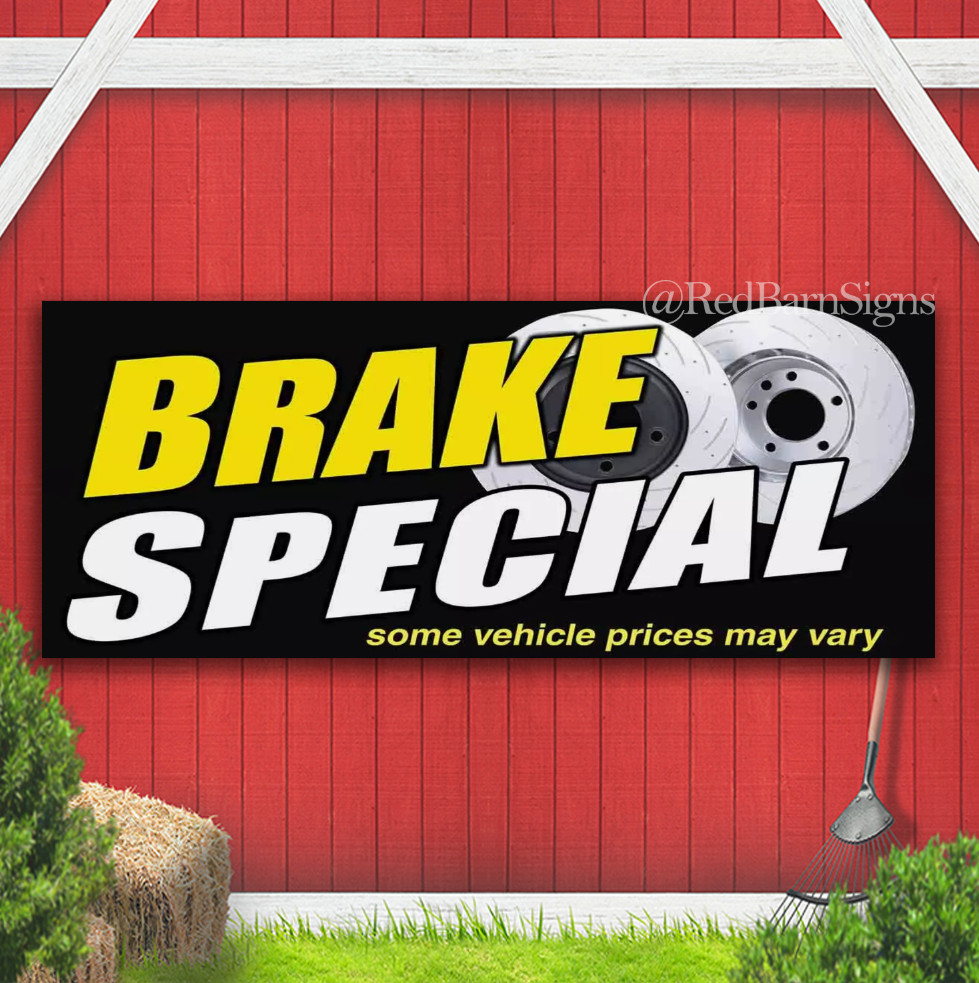 Vinyl Banner Sign BRAKE SPECIAL Advertising Many Sizes MECHANIC REPAIR