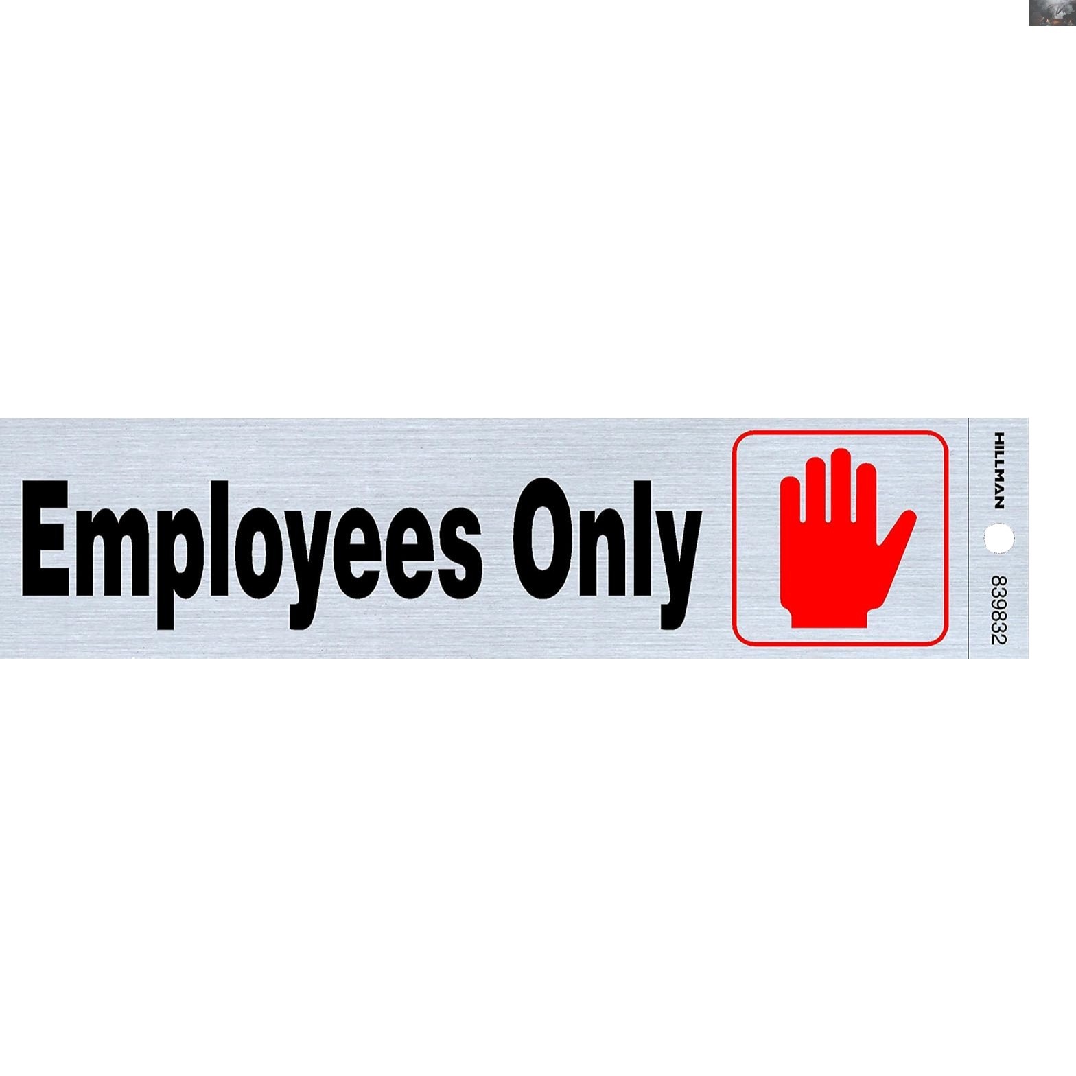 Bright Red and Black Employees Only Sign 2″ x 8″ – Ideal for Restricted Areas