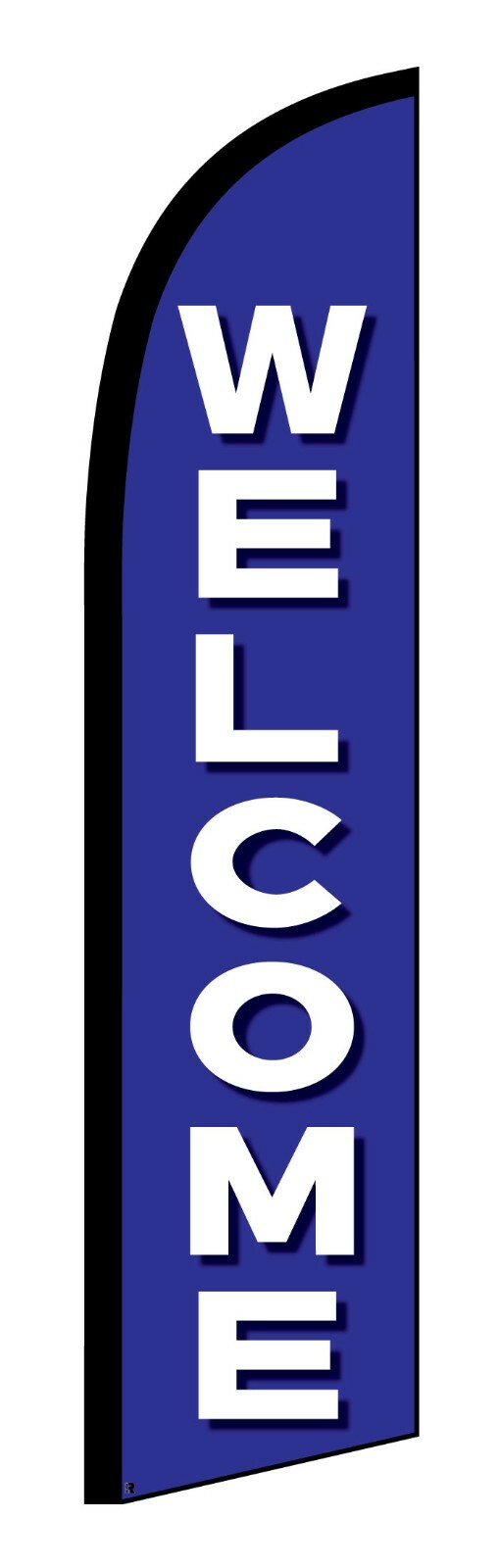 Welcome Advertising Promotional Feather Flutter Business Flag Free Shipping