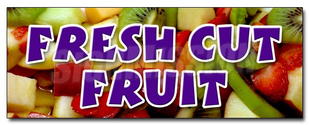 FRESH CUT FRUIT DECAL sticker watermelon melon cantaloupe apple orange