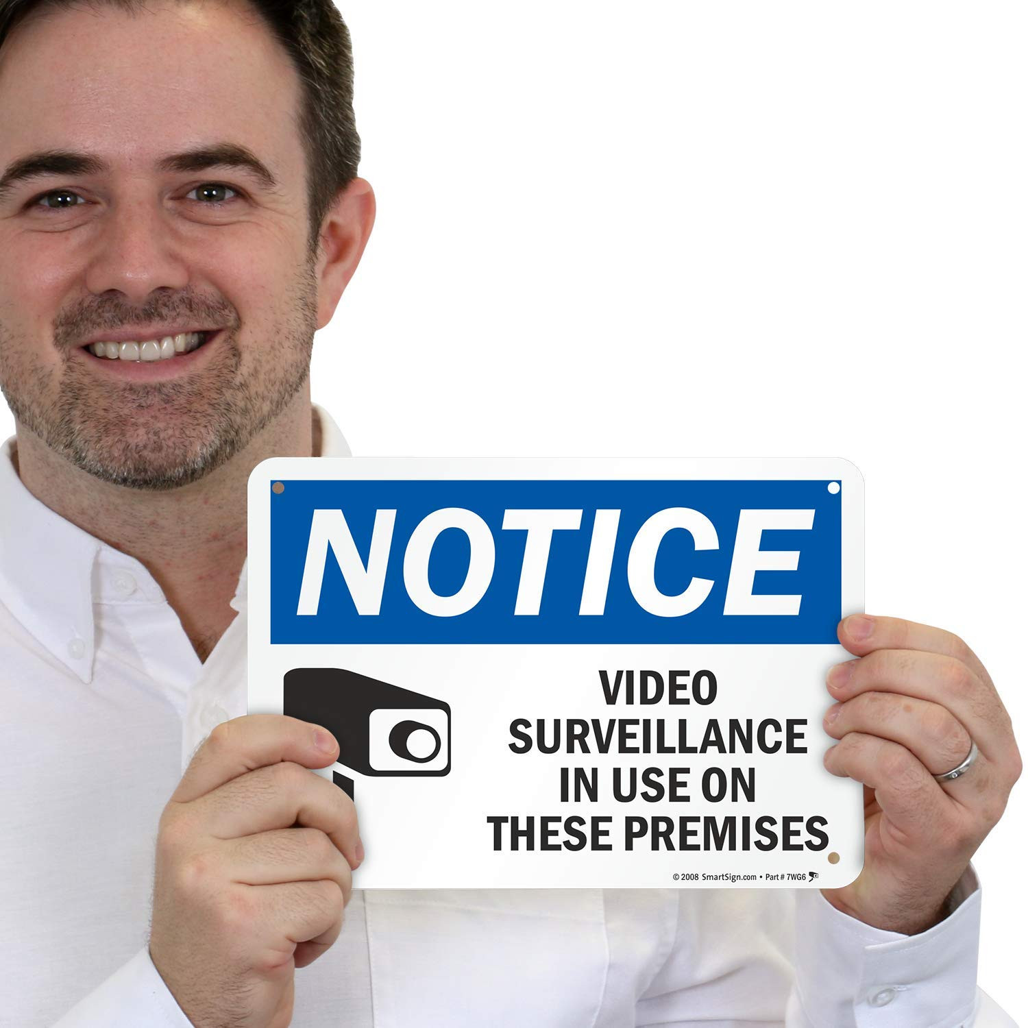 “Notice – Video Surveillance in Use on These Premises” Sign | 7″ x 10″ Aluminum