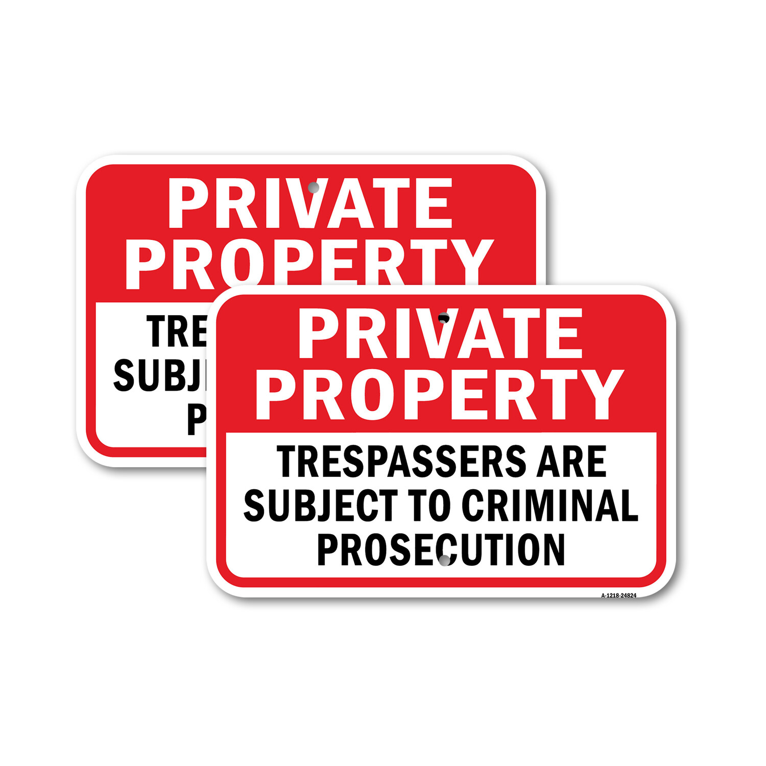 Private Property Trespassers Are Subject To Cri Heavy Gauge Metal Parking Sign