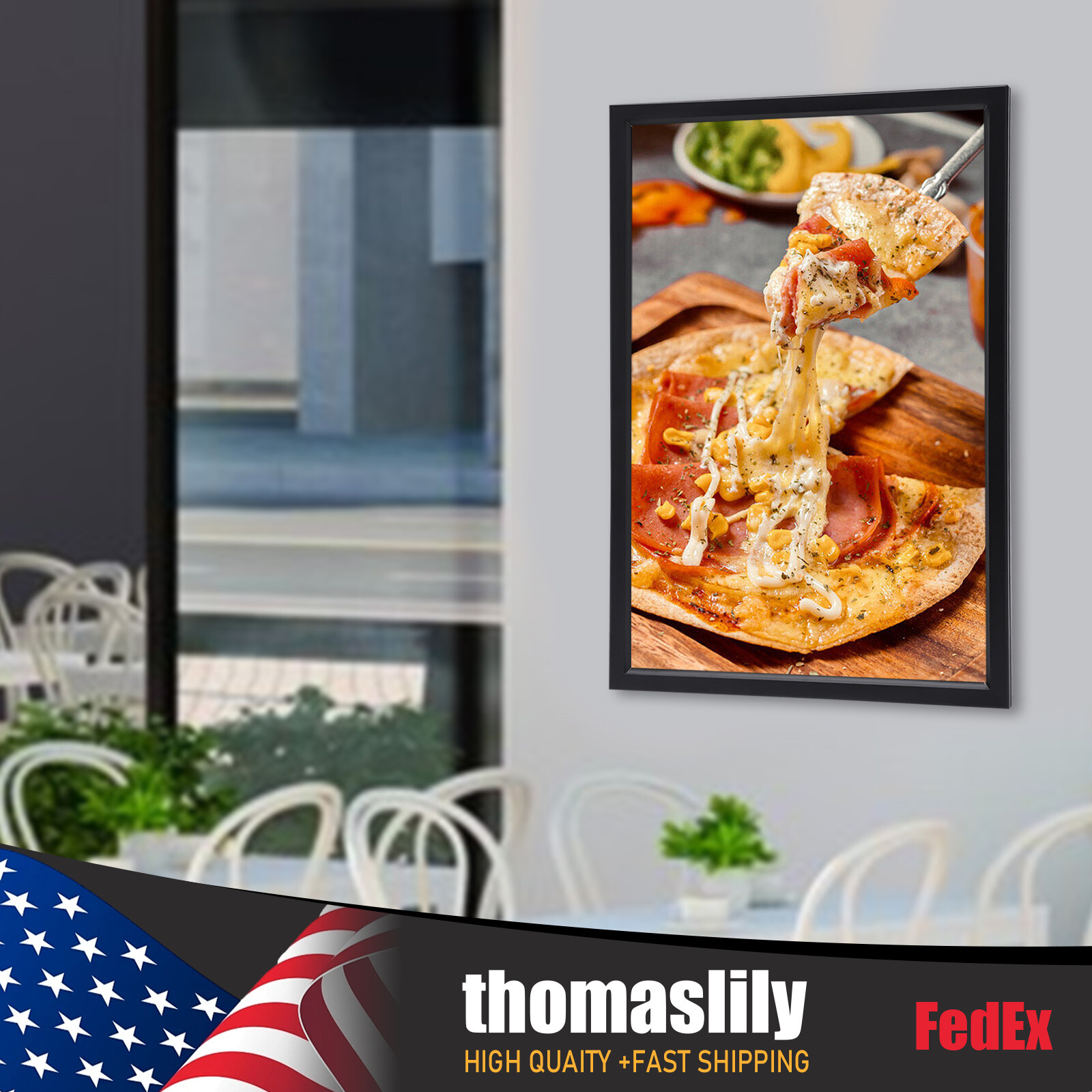18″x24″ LED Light Box Backlit Movie Poster Art Picture Frame Advertising Display