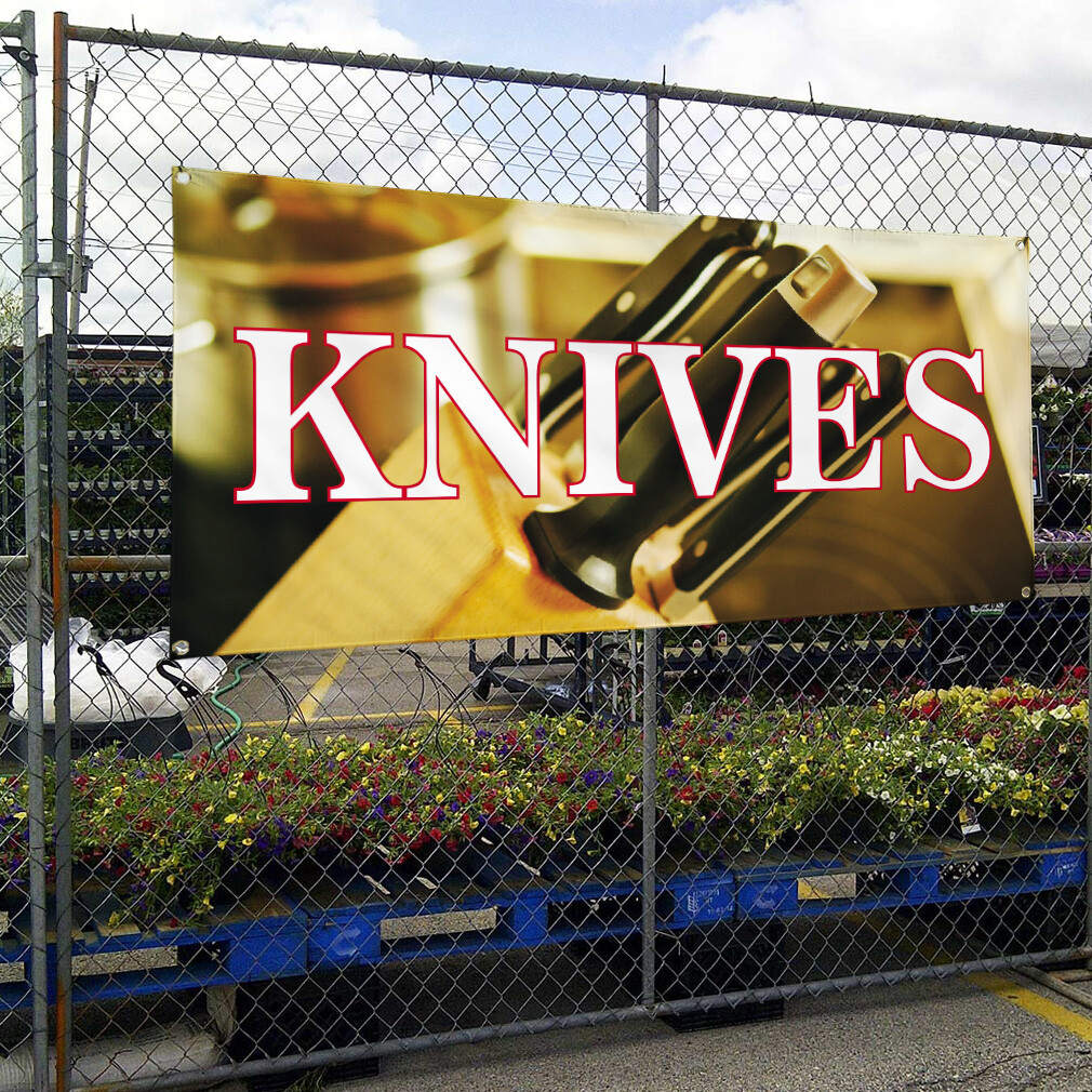 Vinyl Banner Multiple Sizes Knives Outdoor Advertising Printing Business Outdoor