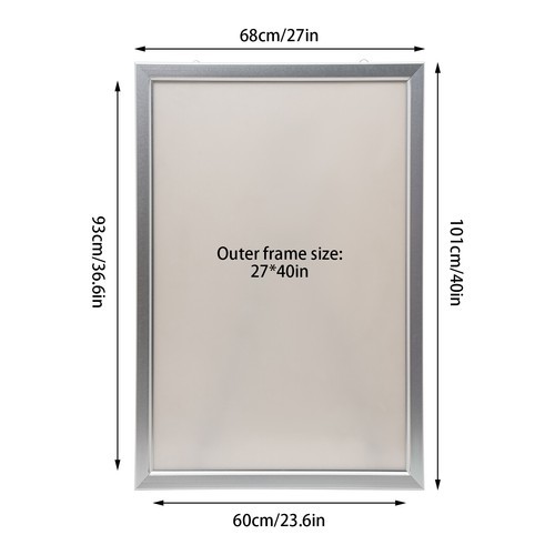 24″x33″/24″X36″, 27″ x 40″ LED Backlit Movie Poster Art Picture Frame Light Box