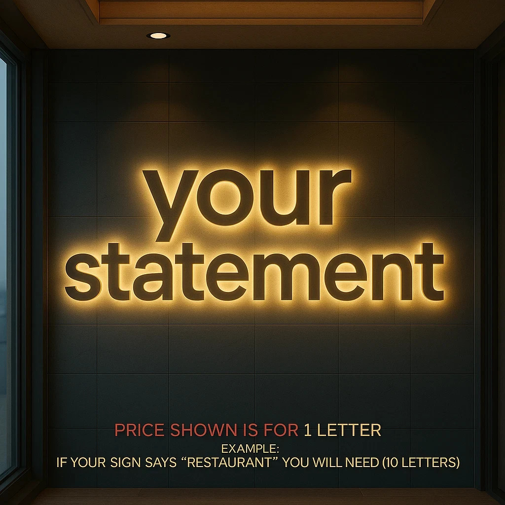 𝑵𝓙̶ Your Brand Custom 3D Channel Letters Illuminated & Non-Illuminated