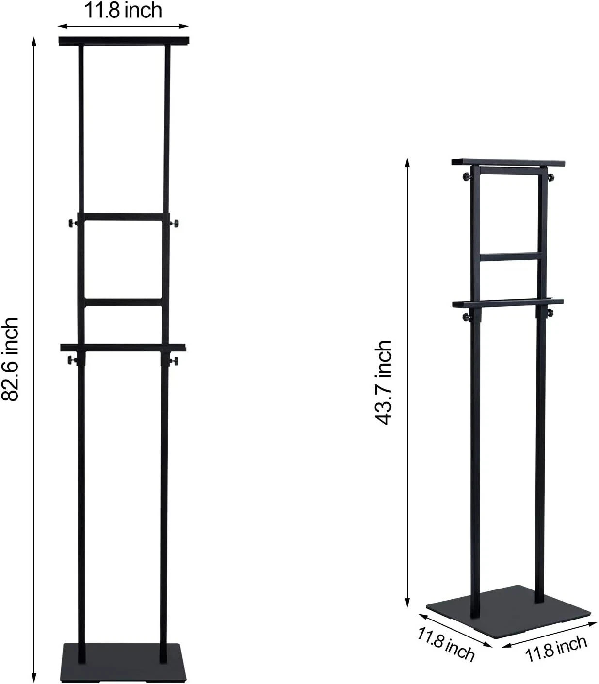 Klvied Heavy Duty Poster Stand with Non-Slip Mat Base, Adjustable Pedestal Si…