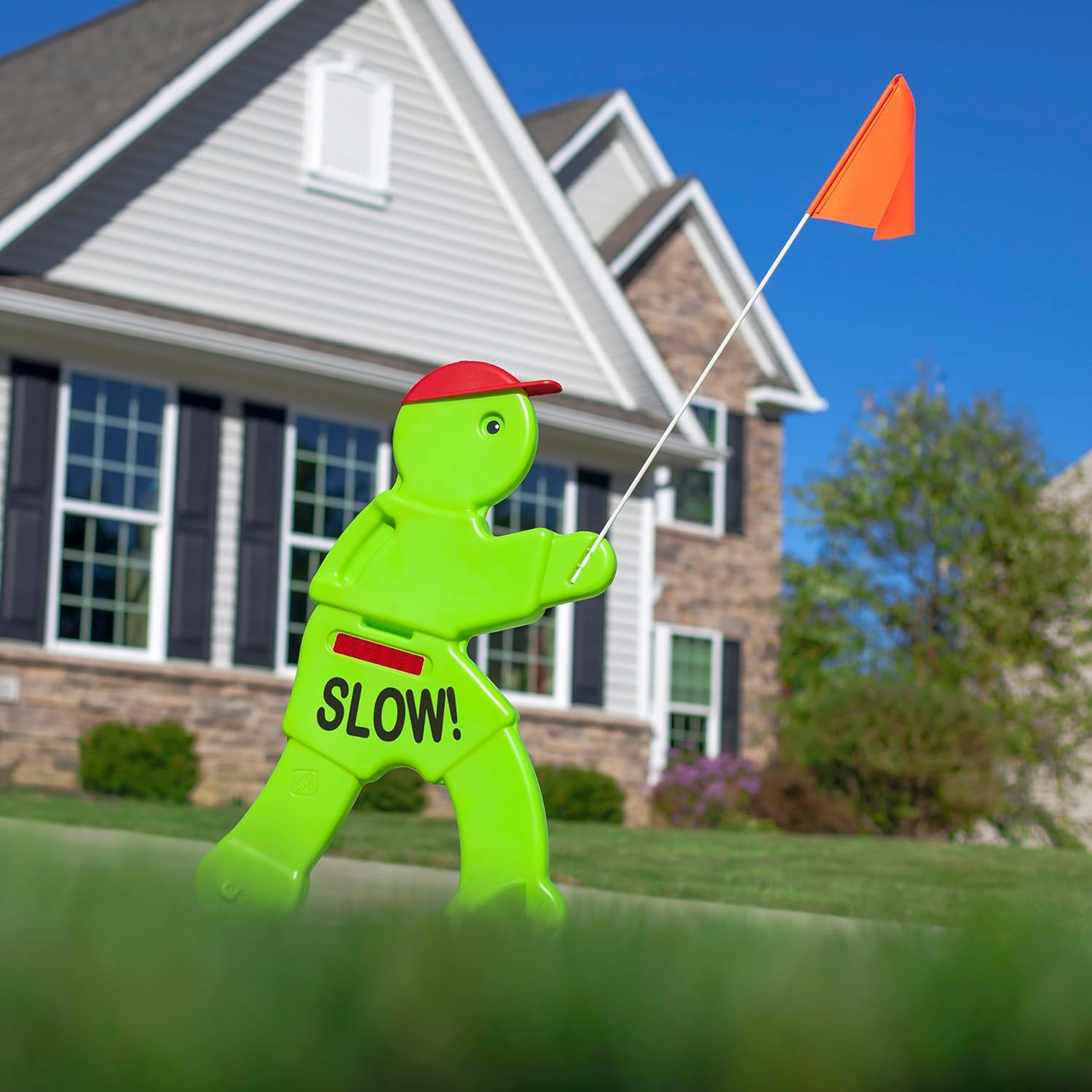 Kids Safety Street Sign 32 Inch Reflective Warning Sign with Flag