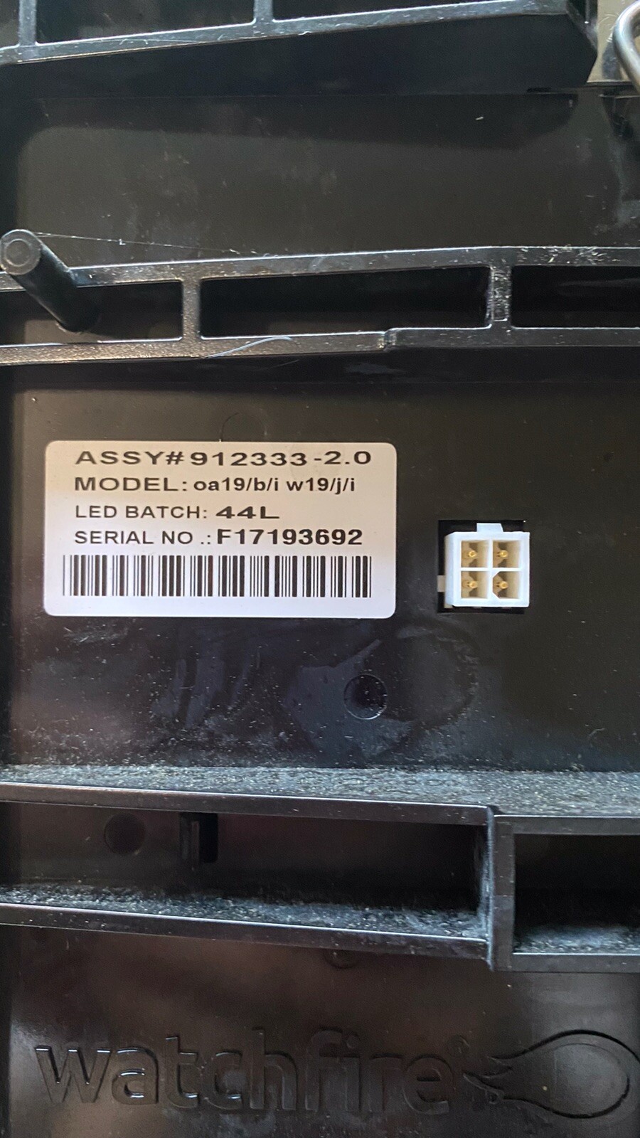 Watchfire LED Sign Panel 12×12 12” Assy# 912333-2.0 Model#oa19/b/i W19/j/I