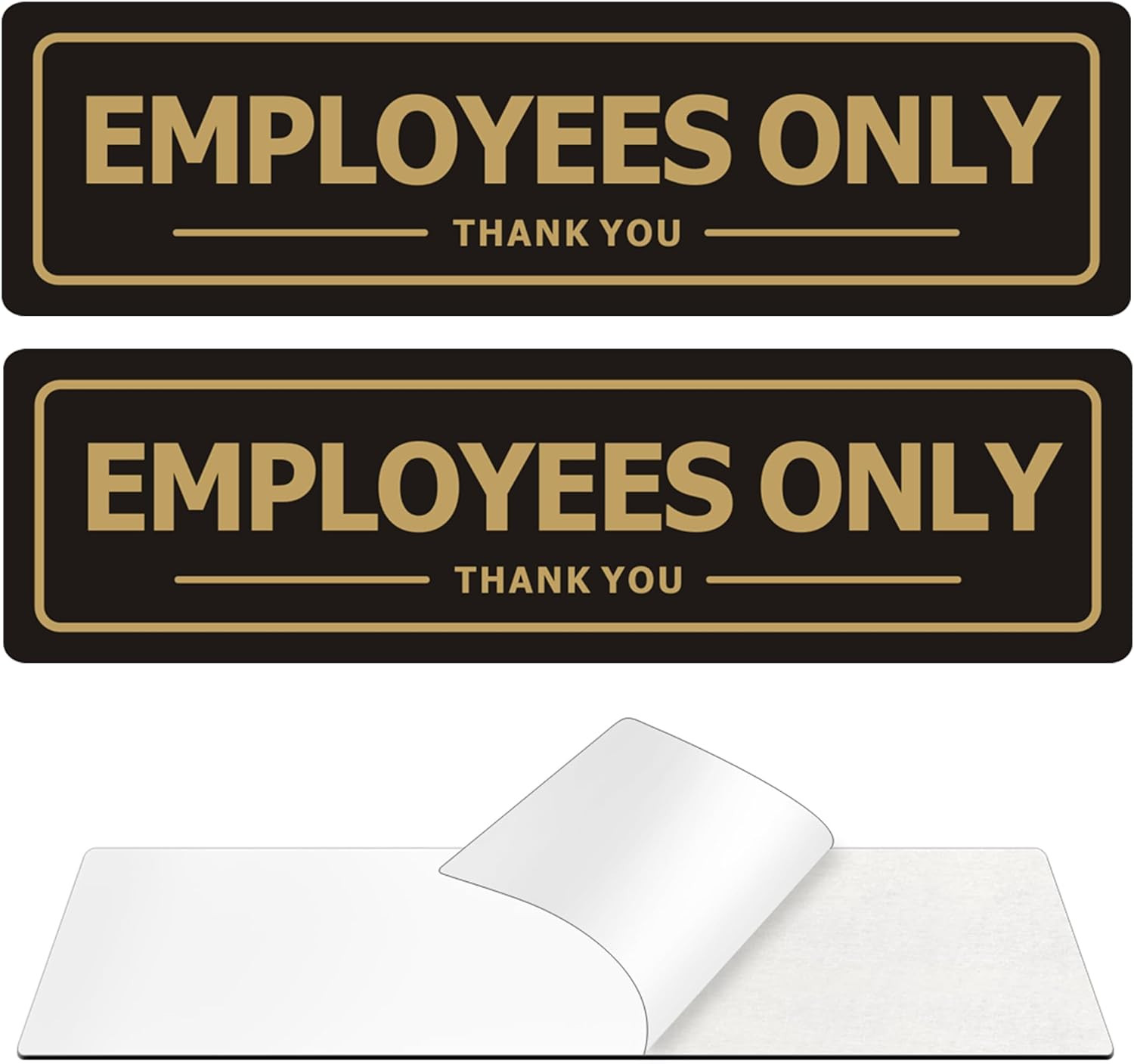 Employees Only Sign – 2 Pack Office Door Signs for Business Store Wall – Aluminu