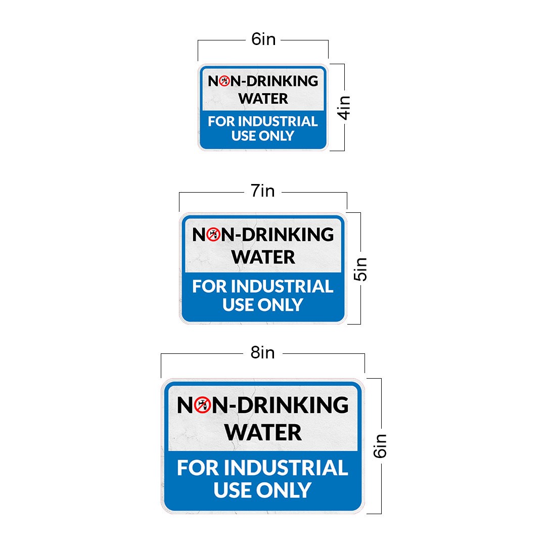 Classic Framed Plus Non-Drinking Water – For Industrial Use Only Sign