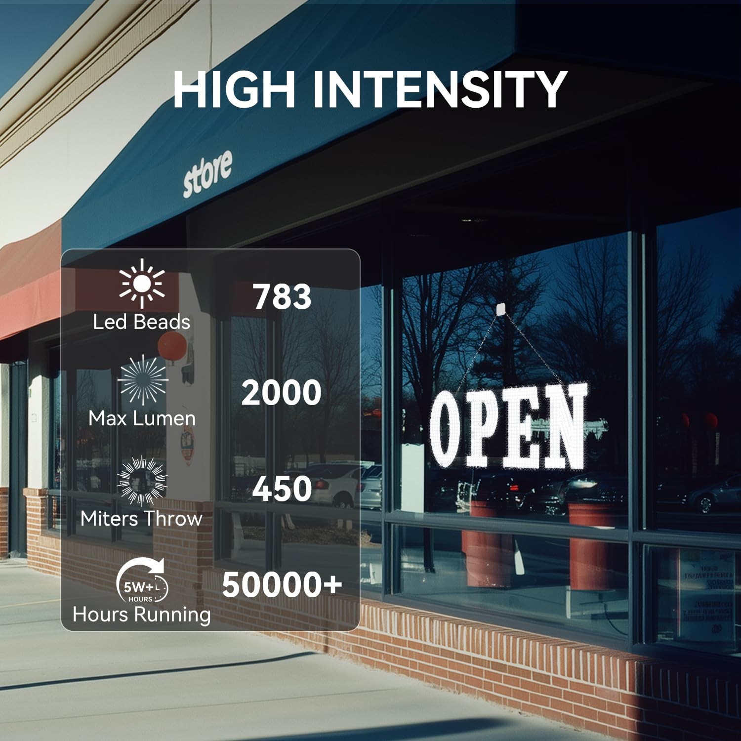 40″ x 14″ Large LED Open Sign with Remote Control High Bright Visibility Busi…
